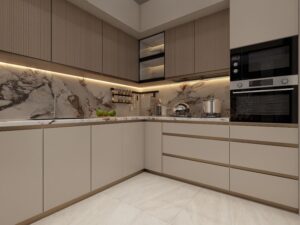 Da Manara apartment kitchen with modern design, luxury finishes, and premium residential lifestyle in Pakistan