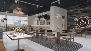 Da Manara luxury coffee shop with modern interior design, stylish seating, and premium lifestyle in Pakistan