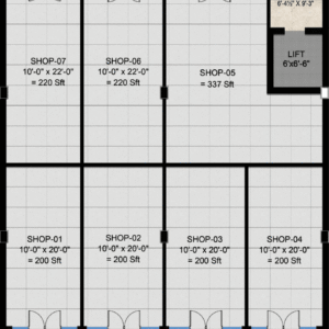 Arcade-I lower ground floor layout showing secure basement parking and modern residential planning in Pakistan