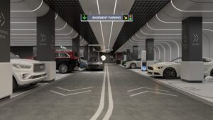 Da Manara basement parking with secure access, modern infrastructure, and spacious residential design in Pakistan