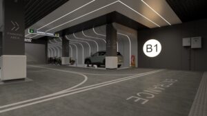 Da Manara basement parking with secure, spacious design and modern residential facilities in Pakistan