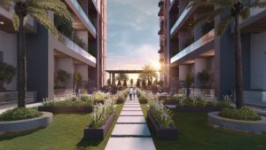 Da Manara podium with modern architecture, luxury design, and premium residential facilities in Pakistan