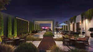 Da Manara rooftop with luxury facilities, panoramic city views, and modern design in Pakistan